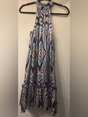 Trina Turk Beautiful Printed & Lined Dress with Ruffle Hem